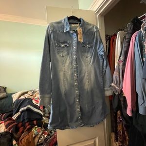 Southern fried chics stretch jean dress